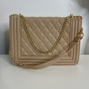 Tan Quilted Purse